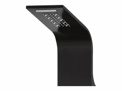 Panel de ducha con rociador grifo cristal acero inoxidable 130 cm negro 02_0003431^Helloshop26 New