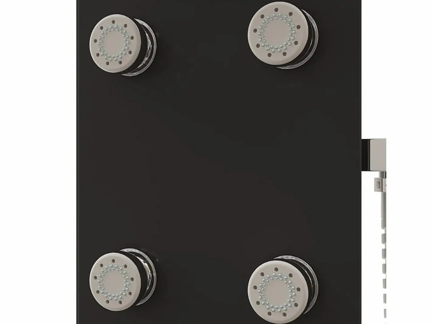 Panel de ducha con rociador grifo cristal acero inoxidable 130 cm negro 02_0003437^Helloshop26 Best