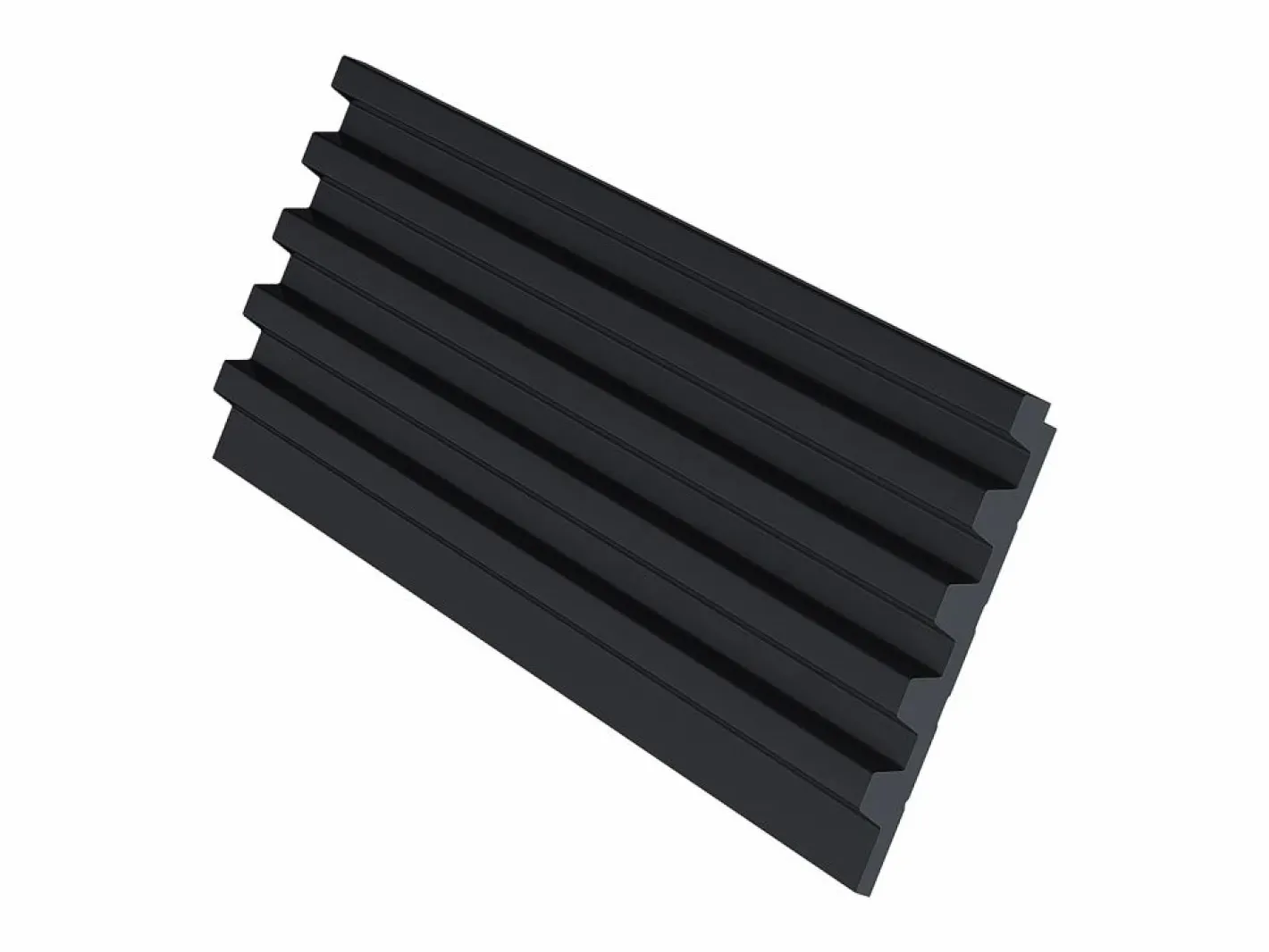 Vente-unique Panel de pared 3D, paquete de 2,83 m², , juego de 8 piezas, CLINTON Negro Online