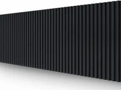Vente-unique Panel de pared 3D, paquete de 2,83 m², , juego de 8 piezas, CLINTON Negro Online