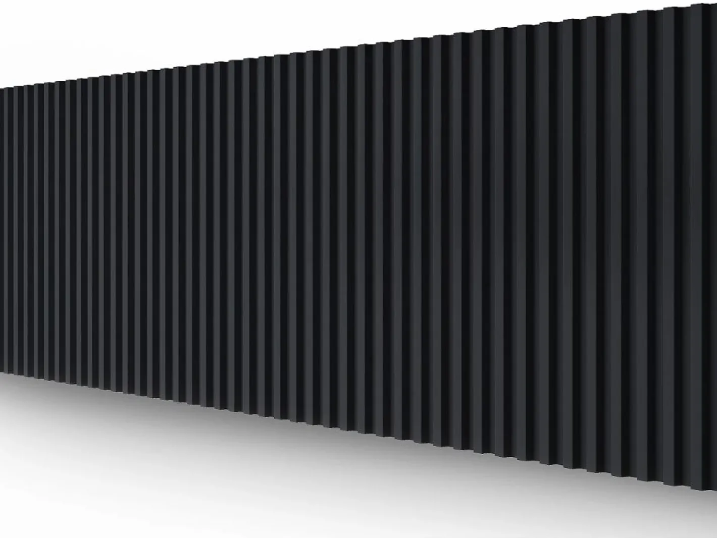 Vente-unique Panel de pared 3D, paquete de 2,83 m², , juego de 8 piezas, CLINTON Negro Online