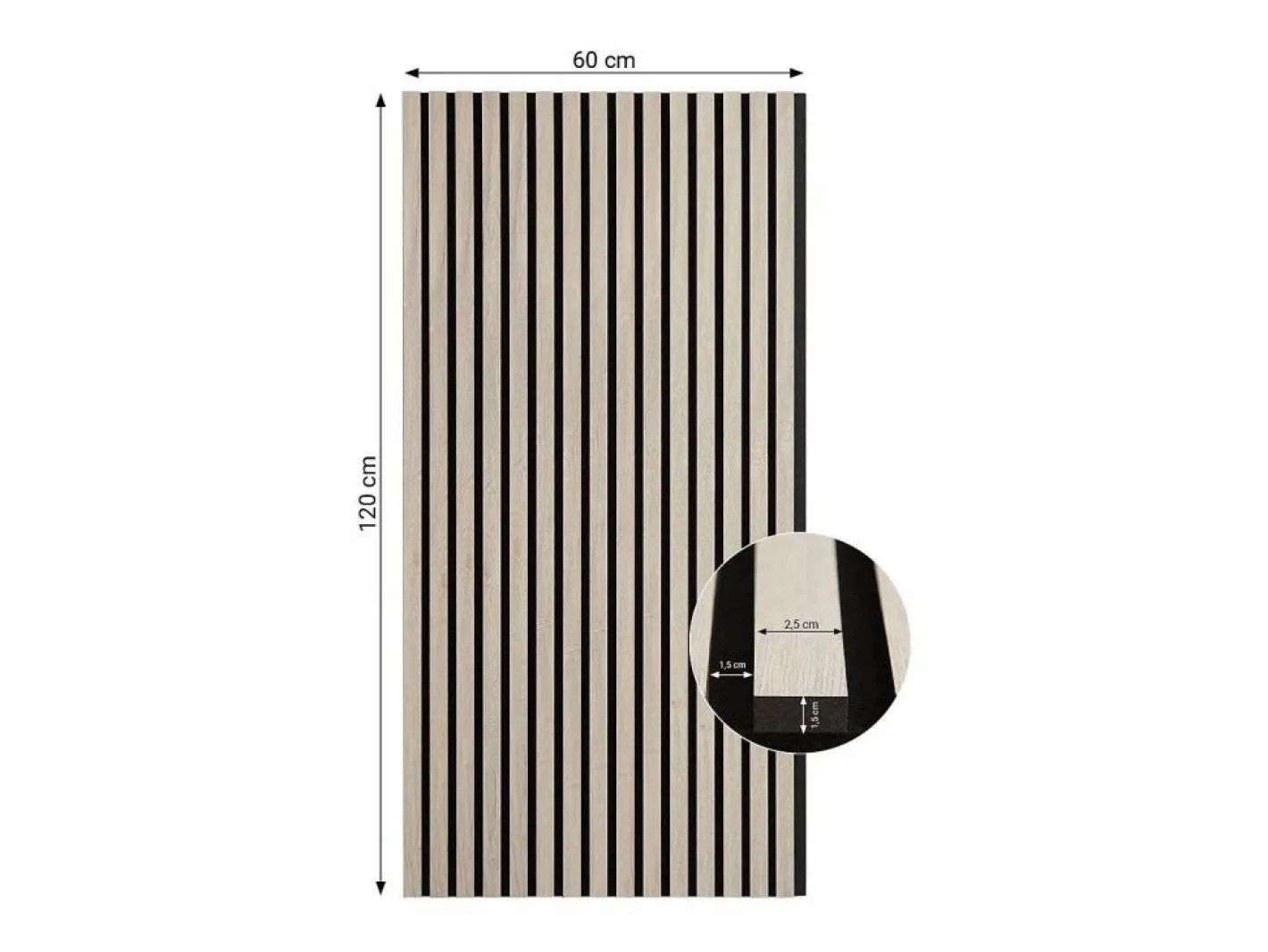 Panel de pared 60x120 cm gris^ Online