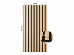 Panel de pared 60x120x2.5 cm Natural Negro / Marru00f3n New