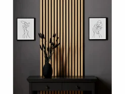 Panel de pared 60x120x2.5 cm Natural Negro / Marru00f3n New