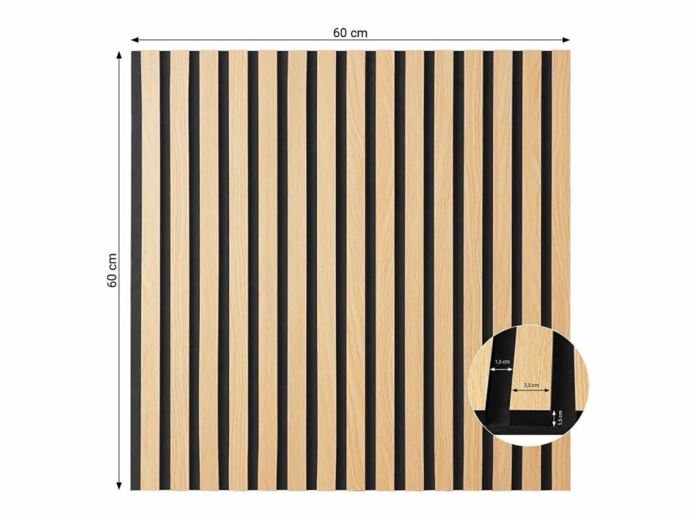 Panel De Pared|Panel de pared 60x60x2.5 cm panel acústico natural para sonido