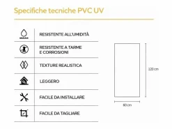 Panel decorativo efecto mármol gres porcelánico set de 6 piezas 4,3 m2 revestimiento de pared PVC en UV 120x60 Mármol Blanco Best