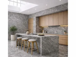 Panel decorativo efecto mármol gres porcelánico set de 6 piezas 4,3 m2 revestimiento de pared PVC en UV 120x60 Mármol^ Hot