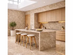 Panel decorativo efecto mármol gres porcelánico set de 6 piezas 4,3 m2 revestimiento de pared PVC en UV 120x60 Mármol^ Outlet