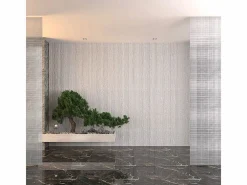 Panel De Pared|Panel decorativo efecto piedra rayada 3D, juego de 12 piezas, 8,6 m², revestimiento de pared de PU, 120 x 60 x 2,5, color alabastro