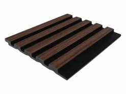 Vente-unique Panel decorativo para la pared 3D - Paquete de 3,71 m² - Color natural oscuro y negro - 8 piezas - TATIANA Negro / Color natural oscuro Online