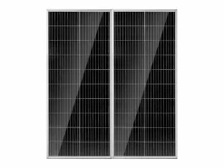 Panel Solar Monocristalino SucceBuy, 200 W, Kit de 2 Paneles y Controlador, para Acampada, Senderismo, Uso Fuera de la Red Negro