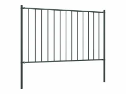 Panel valla y postes acero recubrimiento polvo gris 1,7x0,75 m ES284853^ Clearance