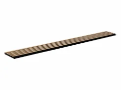 Panel De Pared|Paneles Acústicos de Listones SucceBuy de Madera, 20 x 240 cm, Decoración Mural, con un Alto Índice NRC de 0,85 y Certificación Acústica SGS, en Roble Negro