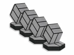Paneles Acústicos de Pared 30x26 cm Gris Hexágono Panal Set de 16 Piezas 3D^ Online