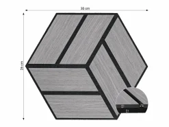 Paneles acústicos 30x26 cm Gris Hexágono Panal^ Hot