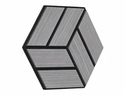 Paneles acústicos 30x26 cm Gris Hexágono Panal Negro / Gris Sale