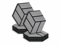 Paneles acústicos 30x26 cm Gris Hexágono Panal^ Hot