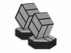 Paneles acústicos 30x26 cm Gris Hexágono Panal^ Outlet