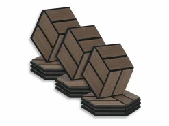 Paneles acústicos 30x26 cm Marrón Hexágono Panal Marru00f3n Hot