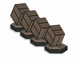 Panel De Pared|Paneles acústicos 30x26 cm Marrón Hexágono Panal