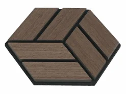 Paneles acústicos 30x26 cm Marrón Hexágono Panal Negro / Marru00f3n Discount