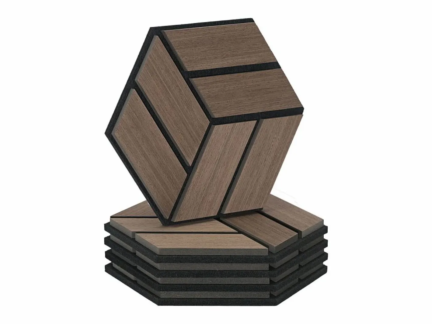 Paneles acústicos 30x26 cm Marrón^ Clearance