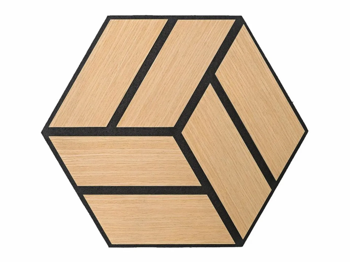 Panel De Pared|Paneles acústicos 30x26 cm Roble natural Hexágono Panal