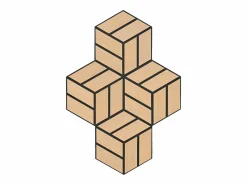 Panel De Pared|Paneles Acústicos 30x26 cm Roble Hexágono Panal Juego de 4 Piezas 3D
