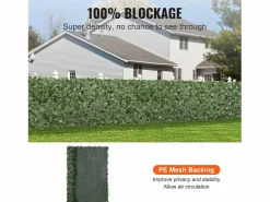 Paneles de Buxus Artificiales SucceBuy 244x183 cm, Valla de Privacidad con Hojas de Lino Artificial^ Clearance