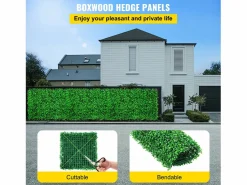 Paneles de Buxus Artificiales SucceBuy 50.8x50.8 cm 6 Piezas, Seto de Buxus para Valla Decorativa UV^ Outlet
