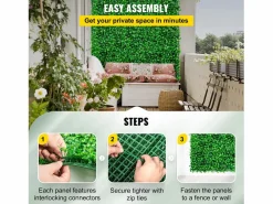 Paneles de Buxus Artificiales SucceBuy 50.8x50.8 cm 6 Piezas, Seto de Buxus para Valla Decorativa UV^ Outlet
