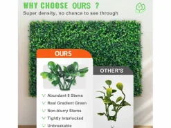 Paneles de Buxus Artificiales SucceBuy 61 x 40,6 cm 12 Piezas, Murales Artificiales de Buxus, Resistentes a UV^ Sale