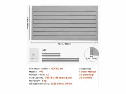 Paneles de Pared con Rejillas PVC SucceBuy, Modulares para Herramientas de Garaje 122,5x64,5 cm,^ Sale