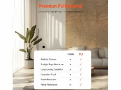 Paneles de Pared 3D SucceBuy, Pack de 4, 122 x 61 cm, Aspecto de Piedra, Cobertura de 3 m², Color Piedra Amarilla^ Online