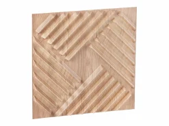 Paneles de Pared 3D SucceBuy, Pack de 12, 50 x 50 cm, PVC con Listones, Cobertura de 3 m², Madera Clara^ Online
