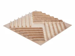 Paneles de Pared 3D SucceBuy, Pack de 12, 50 x 50 cm, PVC con Listones, Cobertura de 3 m², Madera Clara^ Online