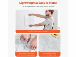 Paneles de Pared 3D SucceBuy, Pack de 33, 30 x 30 cm, PVC con Motivo Floral, , Cobertura de 3 m² Blanco New