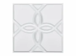 Paneles de Pared 3D SucceBuy, Pack de 33, 30 x 30 cm, PVC con Motivo Floral, , Cobertura de 3 m² Blanco New