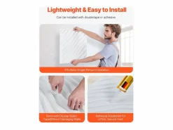 Paneles de Pared 3D SucceBuy, Pack de 12, 50 x 50 cm, PVC Ondulado, Cobertura de 3 m², Mate Blanco Best
