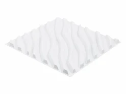 Paneles de Pared 3D SucceBuy, Pack de 12, 50 x 50 cm, PVC Ondulado, Cobertura de 3 m², Mate Blanco Best