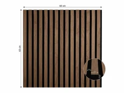 Paneles de pared 60x60 cm Marrón Negro / Marru00f3n Hot