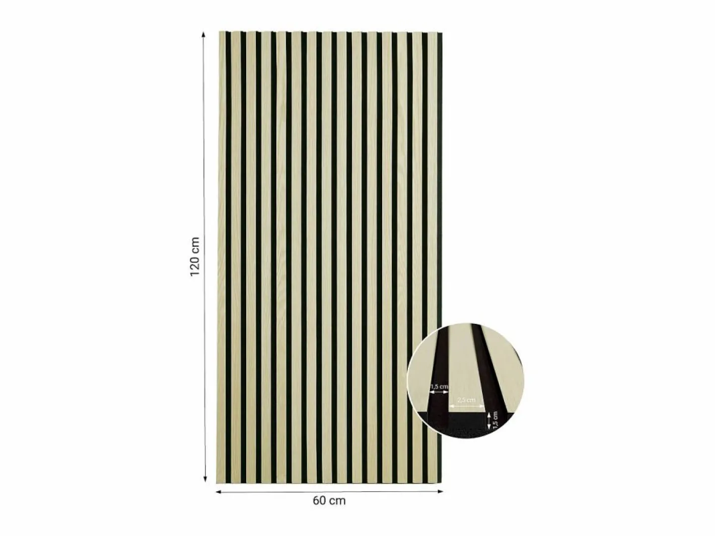Paneles de pared 60x120x2.5 cm crema Negro / Marru00f3n / Crema Hot