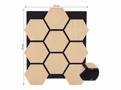 Paneles de pared 62x76x2 cm natural Marru00f3n