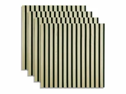Paneles de pared 60x120x2.5 cm paneles acústicos naturales Negro / Marru00f3n / Beige / Crema Best