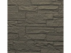 Paneles decorativos efecto piedra ladrillo 3D, juego de 12 unidades, 8,6 m², revestimiento de pared de PU, 120 x 60 x 2,5, color pizarra^ Outlet