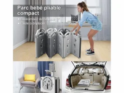 DripeX Paneles modulares de Yoleo - 12+2 - con cesta de baloncesto - plástico ecológico - 153x153x60cm Gris Outlet