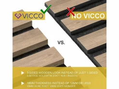 Vicco Panel De Pared|Paneles murales nogal 120x1.8x40 akustikpaneel