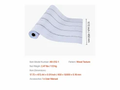 Papel Pintado Adhesivo de Pared SucceBuy, 45 cm x 12 m, Rollo Papel Pintado Autoadhesivo en Vinilo, Motivo Textura Madera Blanca, para Revestimiento de Pared Blanco Online