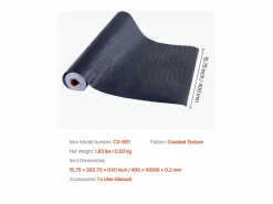 Papel Pintado|Papel Pintado|Papel Pintado Adhesivo de Pared SucceBuy, 40 cm x 10 m, Rollo Papel Pintado Autoadhesivo Vinilo, Motivo Textura Agrietada Negra, para Revestimiento de Pared