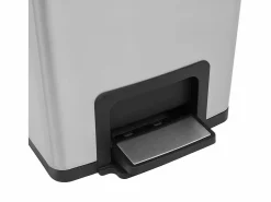 Helloshop26 Cubo De Basura Para Cocina|Papelera con pedal antihuellas de 30 l acero inoxidable plateado color plata 02_0043857